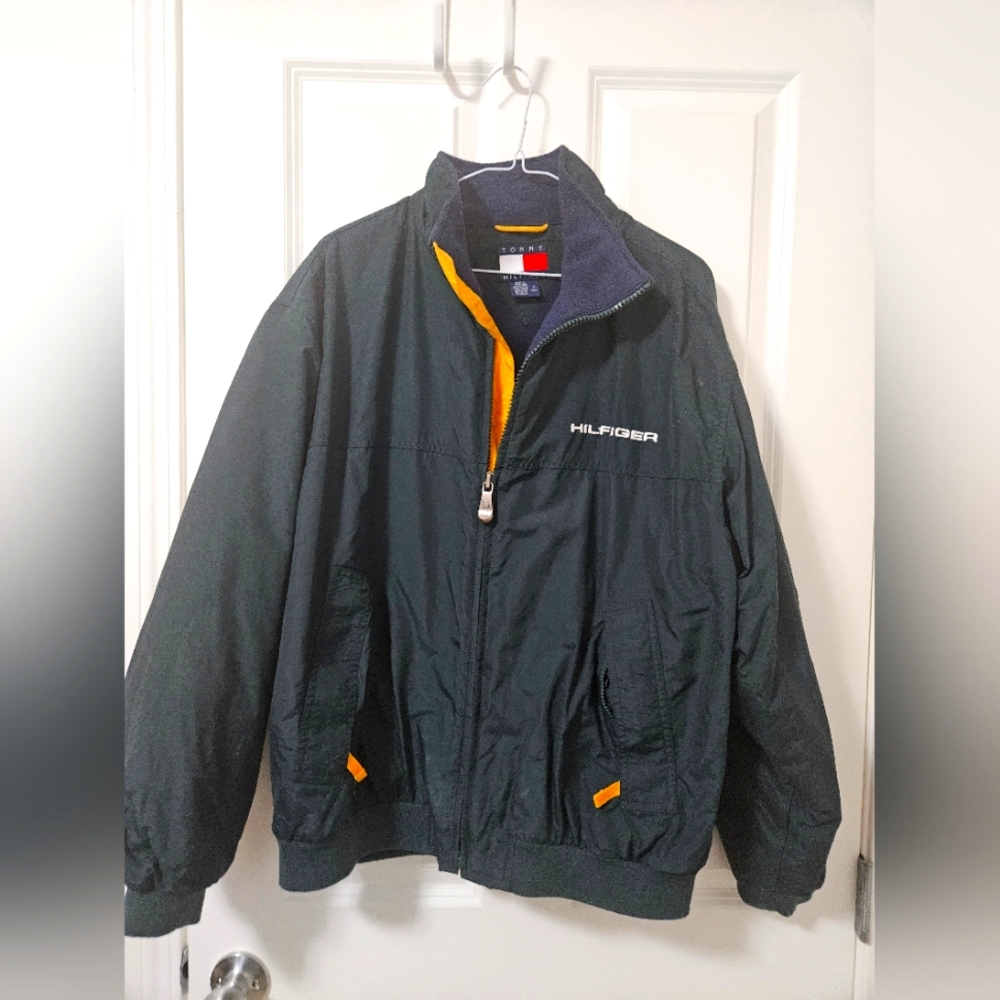 Tommy Hilfiger Small Green with Blue lining Jacket like new seldomly worn